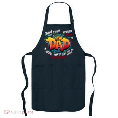 Cool Dad Hardworking Funny Fathers Day Logo Apron