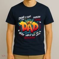 Cool Dad Hardworking Funny Fathers Day Logo T-Shirt thumb 3