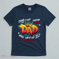 Cool Dad Hardworking Funny Fathers Day Logo T-Shirt thumb 5