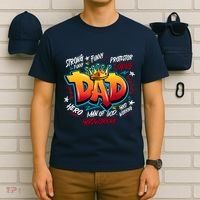 Cool Dad Hardworking Funny Fathers Day Logo T-Shirt thumb 6