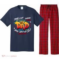 Cool Dad Hardworking Funny Fathers Day Logo Pajama Set thumb 0
