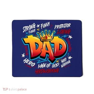 Cool Dad Hardworking Funny Fathers Day Logo Mousepad