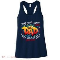 Cool Dad Hardworking Funny Fathers Day Logo Women's Tank Top thumb 0