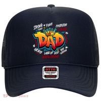 Cool Dad Hardworking Funny Fathers Day Logo Hat thumb 0