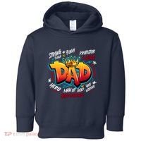 Cool Dad Hardworking Funny Fathers Day Logo Toddler Hoodie thumb 0
