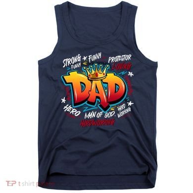 Cool Dad Hardworking Funny Fathers Day Logo Tank Top