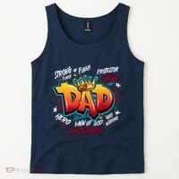 Cool Dad Hardworking Funny Fathers Day Logo Tank Top thumb 2