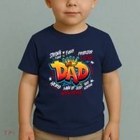 Cool Dad Hardworking Funny Fathers Day Logo Toddler T-Shirt thumb 2