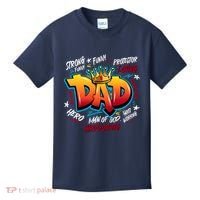 Cool Dad Hardworking Funny Fathers Day Logo Kids T-Shirt thumb 0