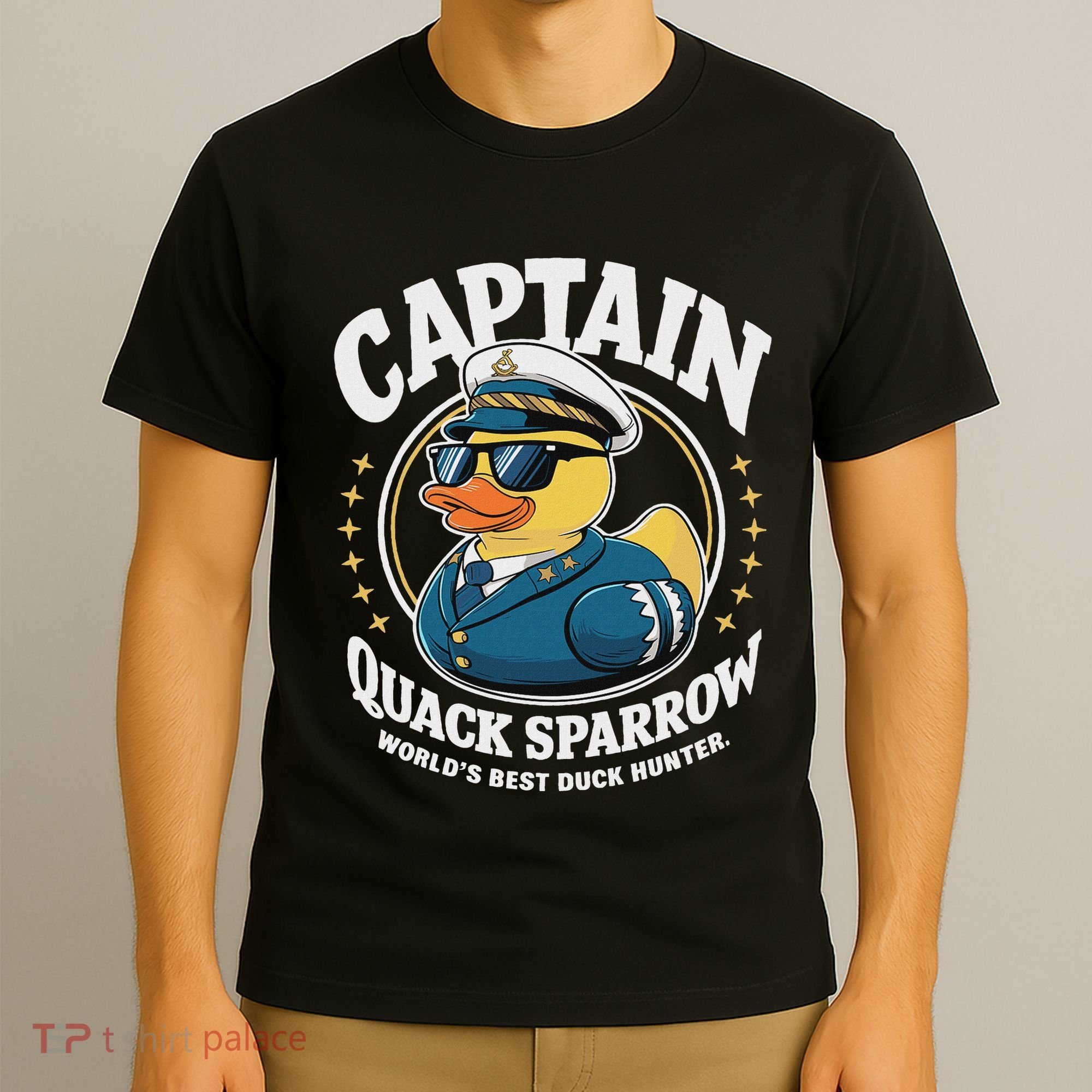 Cruise Duck Hunting S Funny Sea Captain Rubber Duck T-Shirt