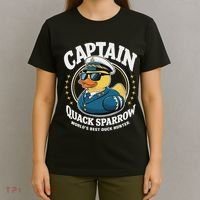 Cruise Duck Hunting S Funny Sea Captain Rubber Duck T-Shirt thumb 4