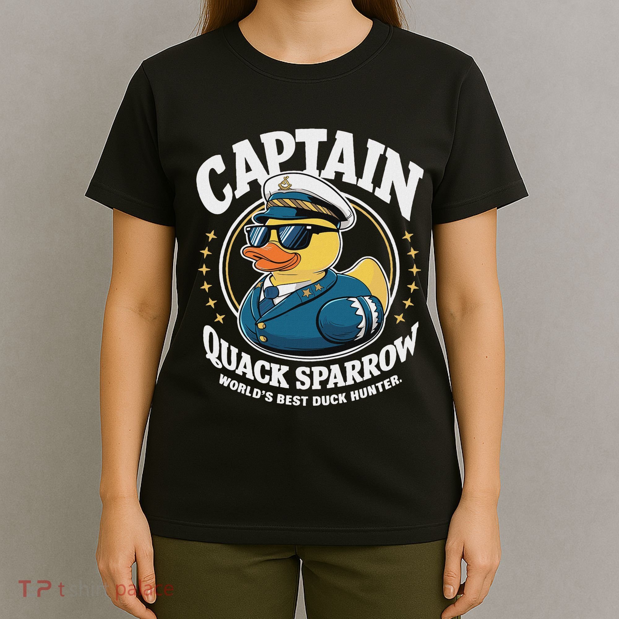 Cruise Duck Hunting S Funny Sea Captain Rubber Duck T-Shirt