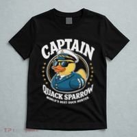 Cruise Duck Hunting S Funny Sea Captain Rubber Duck T-Shirt thumb 5