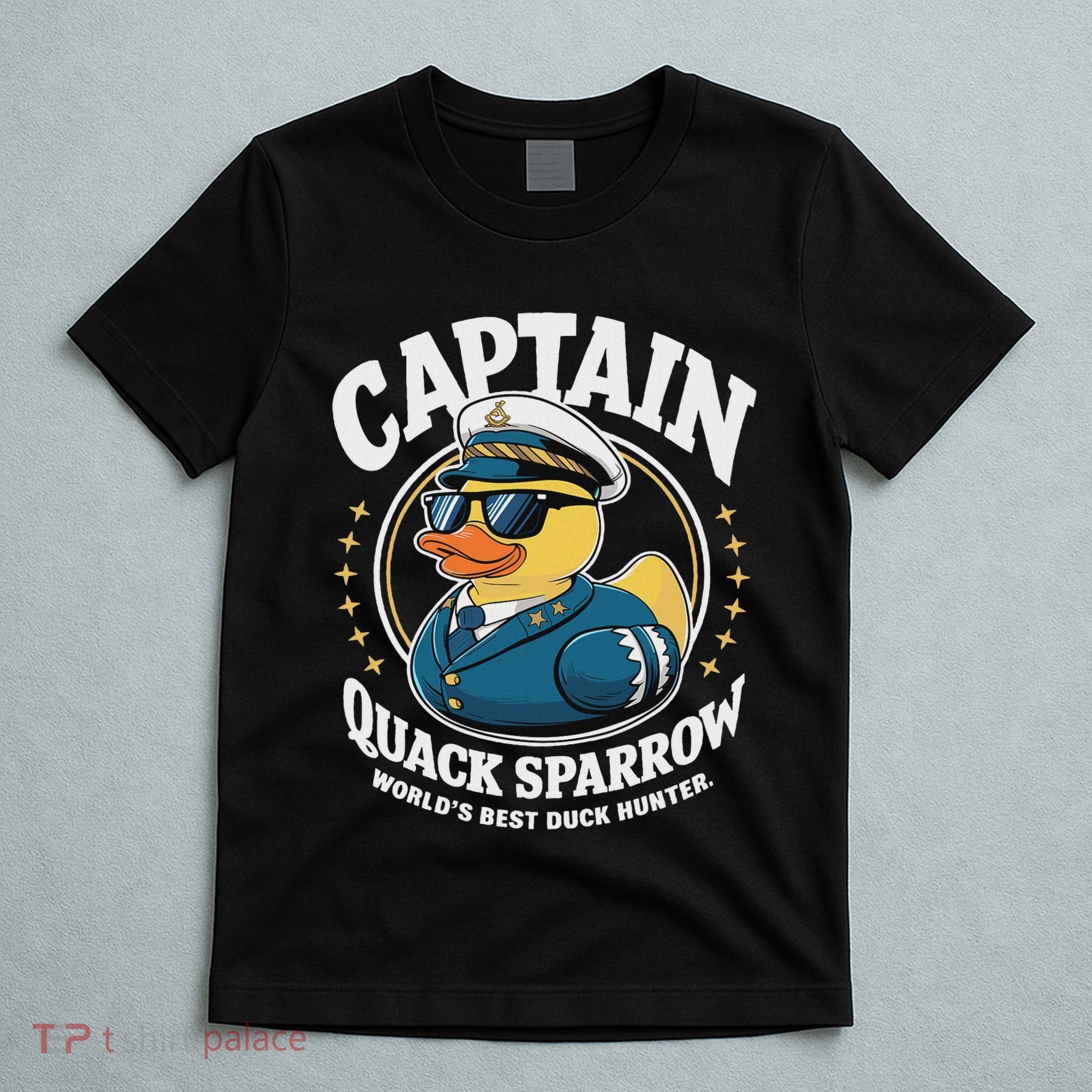 Cruise Duck Hunting S Funny Sea Captain Rubber Duck T-Shirt