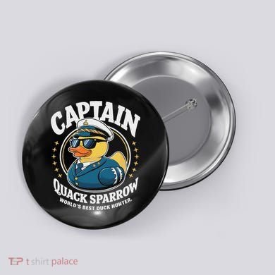 Cruise Duck Hunting S Funny Sea Captain Rubber Duck Button