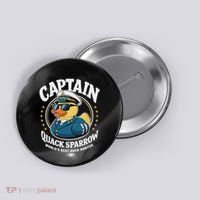 Cruise Duck Hunting S Funny Sea Captain Rubber Duck Button thumb 0