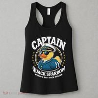 Cruise Duck Hunting S Funny Sea Captain Rubber Duck Women's Tank Top thumb 3