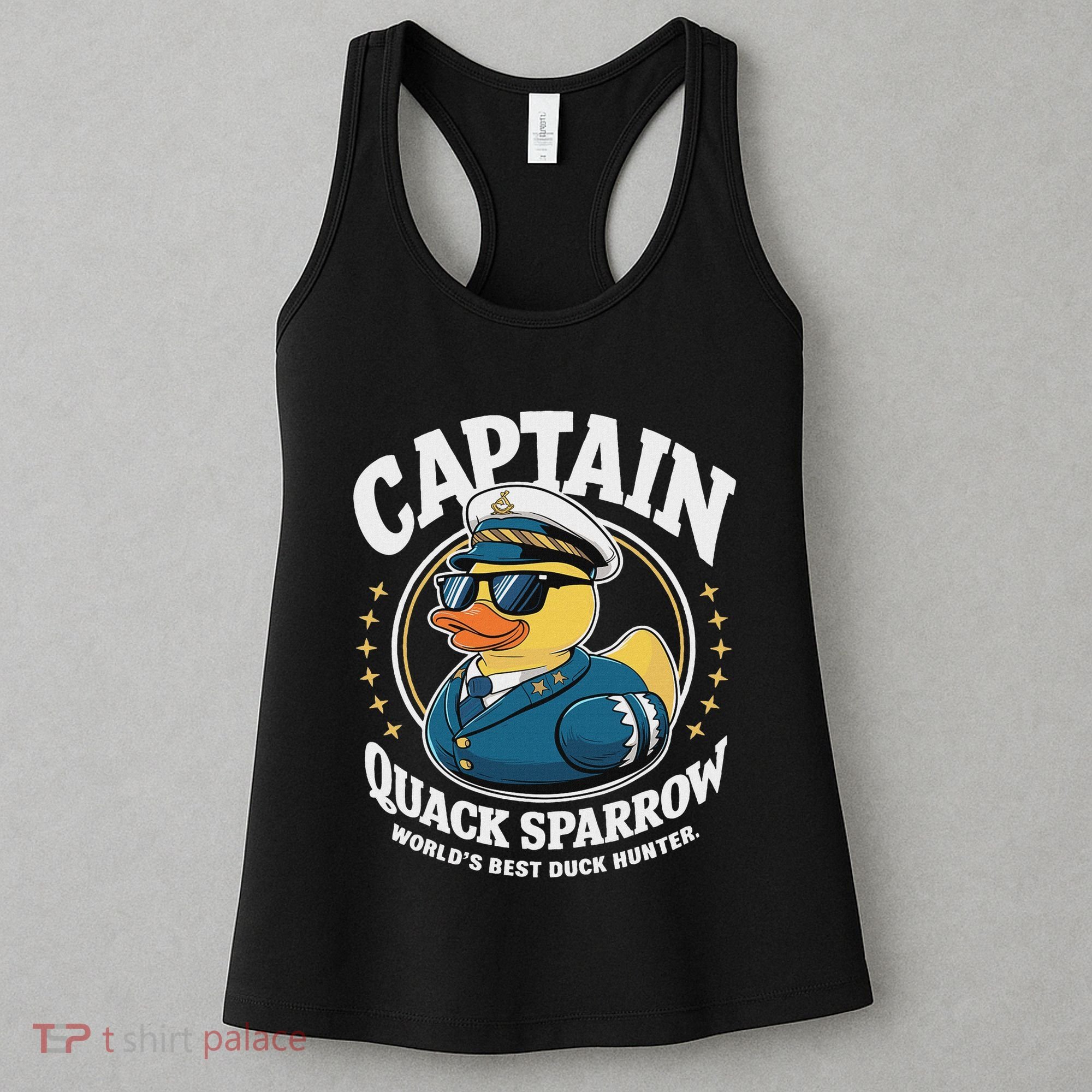 Cruise Duck Hunting S Funny Sea Captain Rubber Duck Women's Tank Top