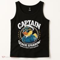 Cruise Duck Hunting S Funny Sea Captain Rubber Duck Tank Top thumb 2