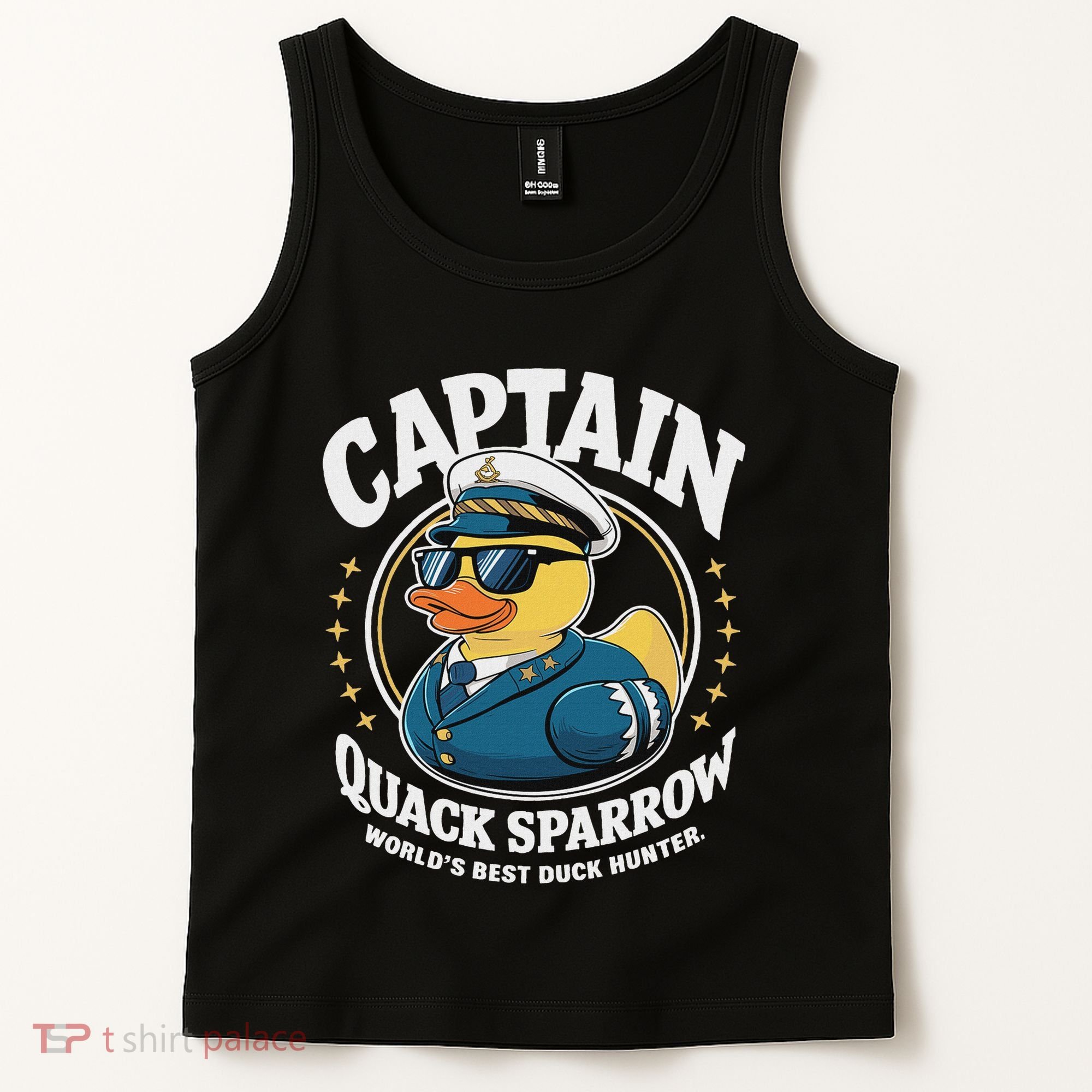 Cruise Duck Hunting S Funny Sea Captain Rubber Duck Tank Top