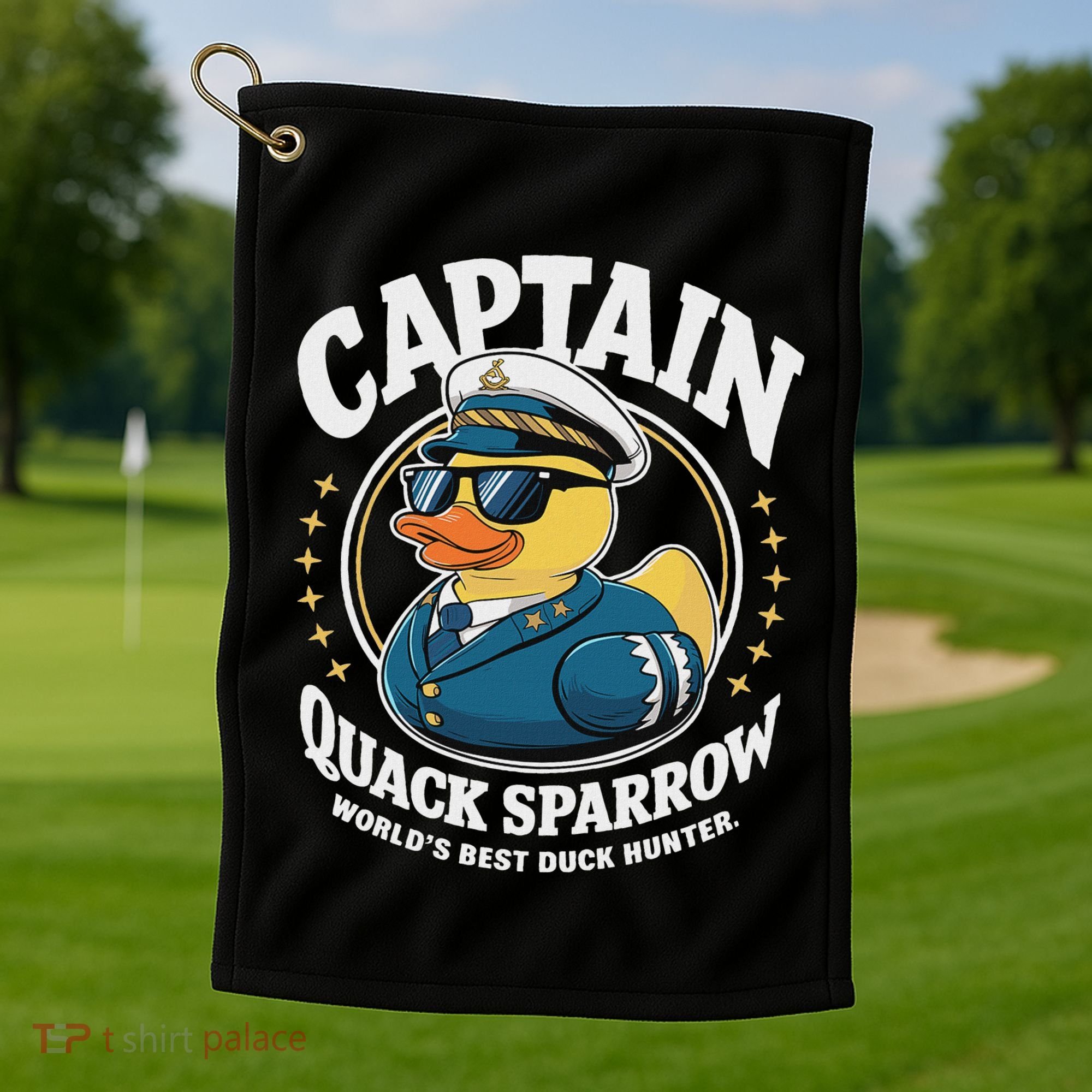 Cruise Duck Hunting S Funny Sea Captain Rubber Duck Golf Towel