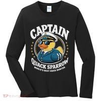 Cruise Duck Hunting S Funny Sea Captain Rubber Duck Women's Long Sleeve Shirt thumb 0