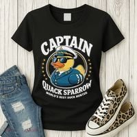 Cruise Duck Hunting S Funny Sea Captain Rubber Duck Women's T-Shirt thumb 3