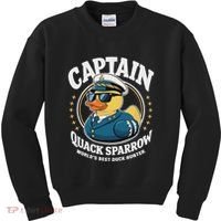 Cruise Duck Hunting S Funny Sea Captain Rubber Duck Kids Sweatshirt thumb 0