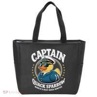 Cruise Duck Hunting S Funny Sea Captain Rubber Duck Tote Bag thumb 0
