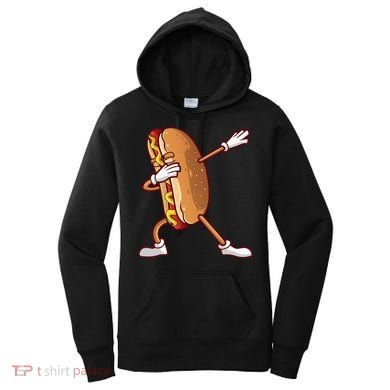 Cute Dabbing Hot Dog Design For  Dancing Food Women's Hoodie