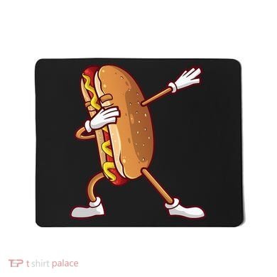 Cute Dabbing Hot Dog Design For  Dancing Food Mousepad