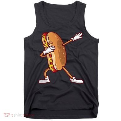 Cute Dabbing Hot Dog Design For  Dancing Food Tank Top