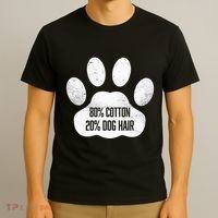Cotton Dog Hair Traces Of Dog Dog Sayings T-Shirt thumb 3
