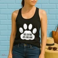 Cotton Dog Hair Traces Of Dog Dog Sayings Women's Tank Top thumb 2