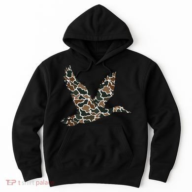 Camo Duck Hunting Old School Camouflage Hunters Hoodie