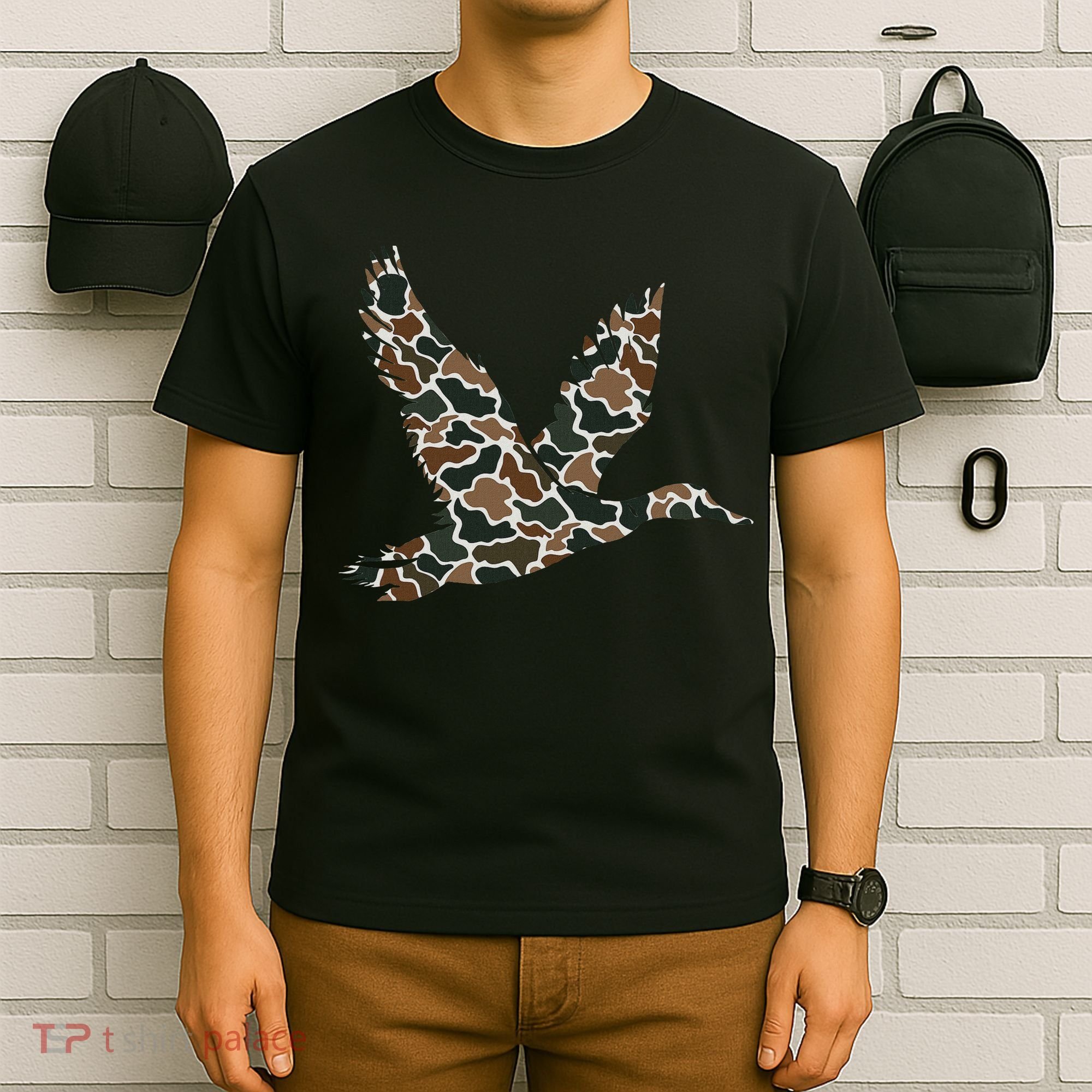 Camo Duck Hunting Old School Camouflage Hunters T-Shirt