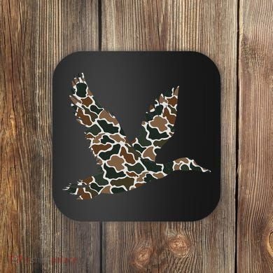 Camo Duck Hunting Old School Camouflage Hunters Coaster