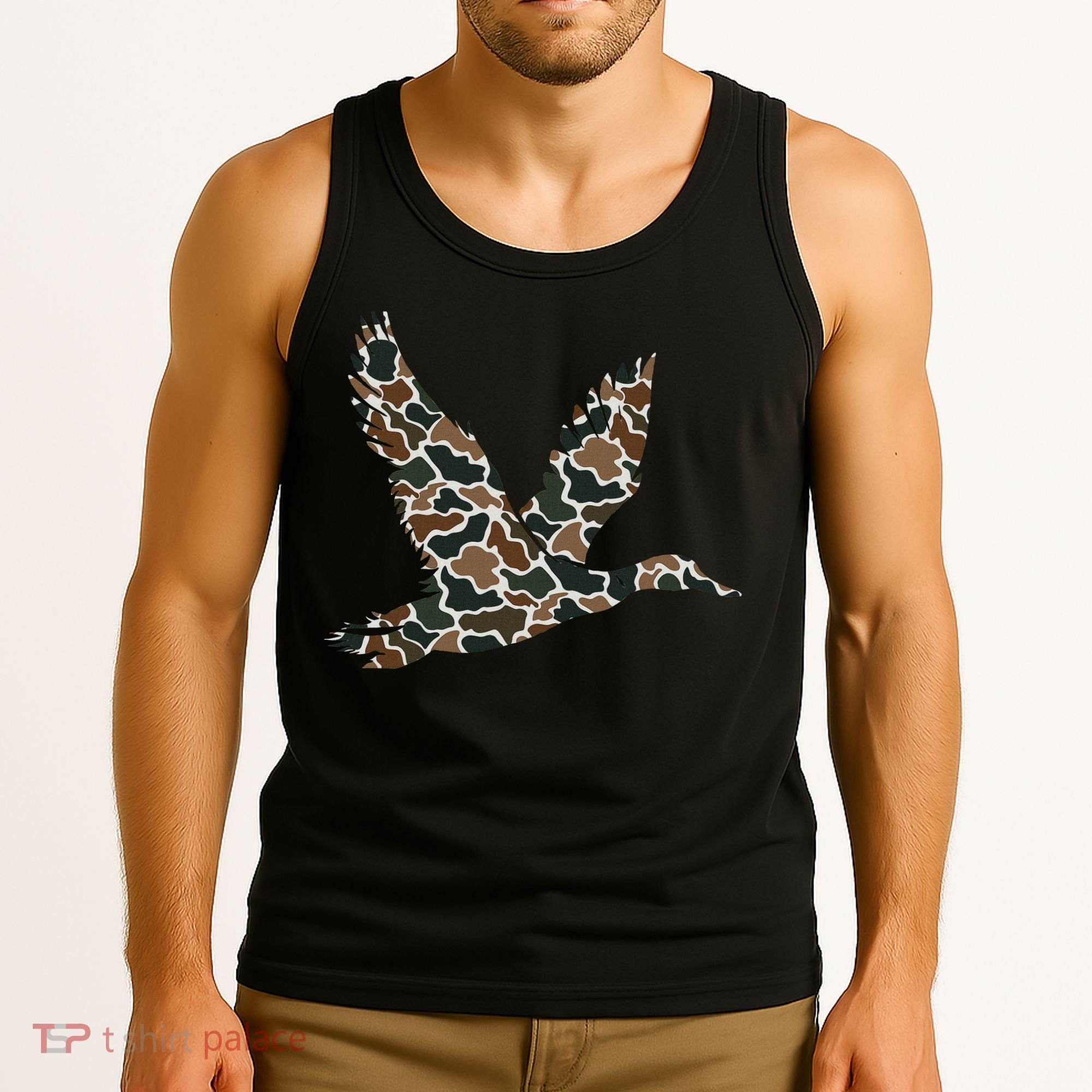 Camo Duck Hunting Old School Camouflage Hunters Tank Top