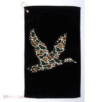 Camo Duck Hunting Old School Camouflage Hunters Golf Towel thumb 0