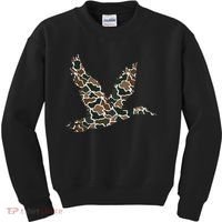 Camo Duck Hunting Old School Camouflage Hunters Kids Sweatshirt thumb 0