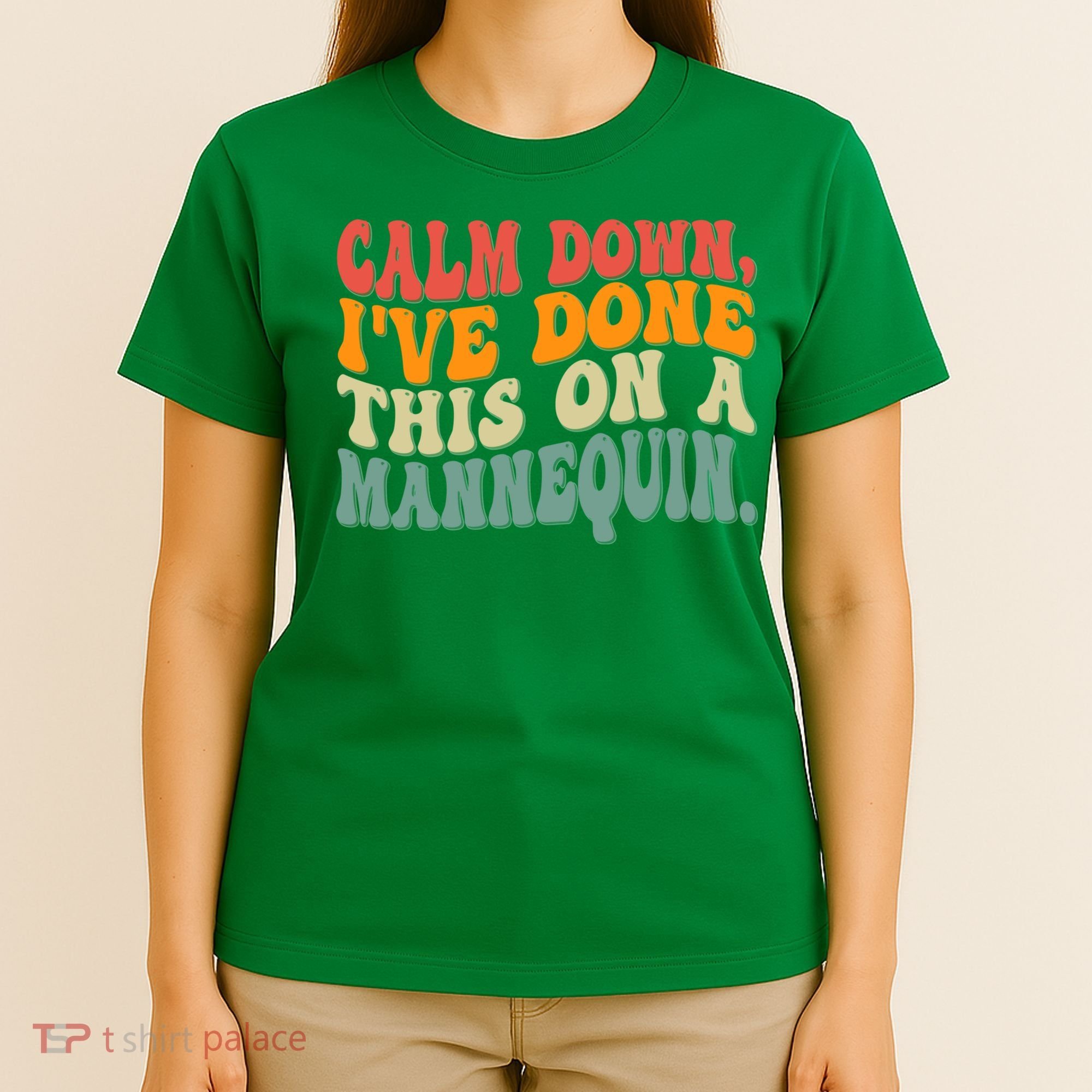 Calm Down I've Done This On A Mannequin Funny Vintage T-Shirt