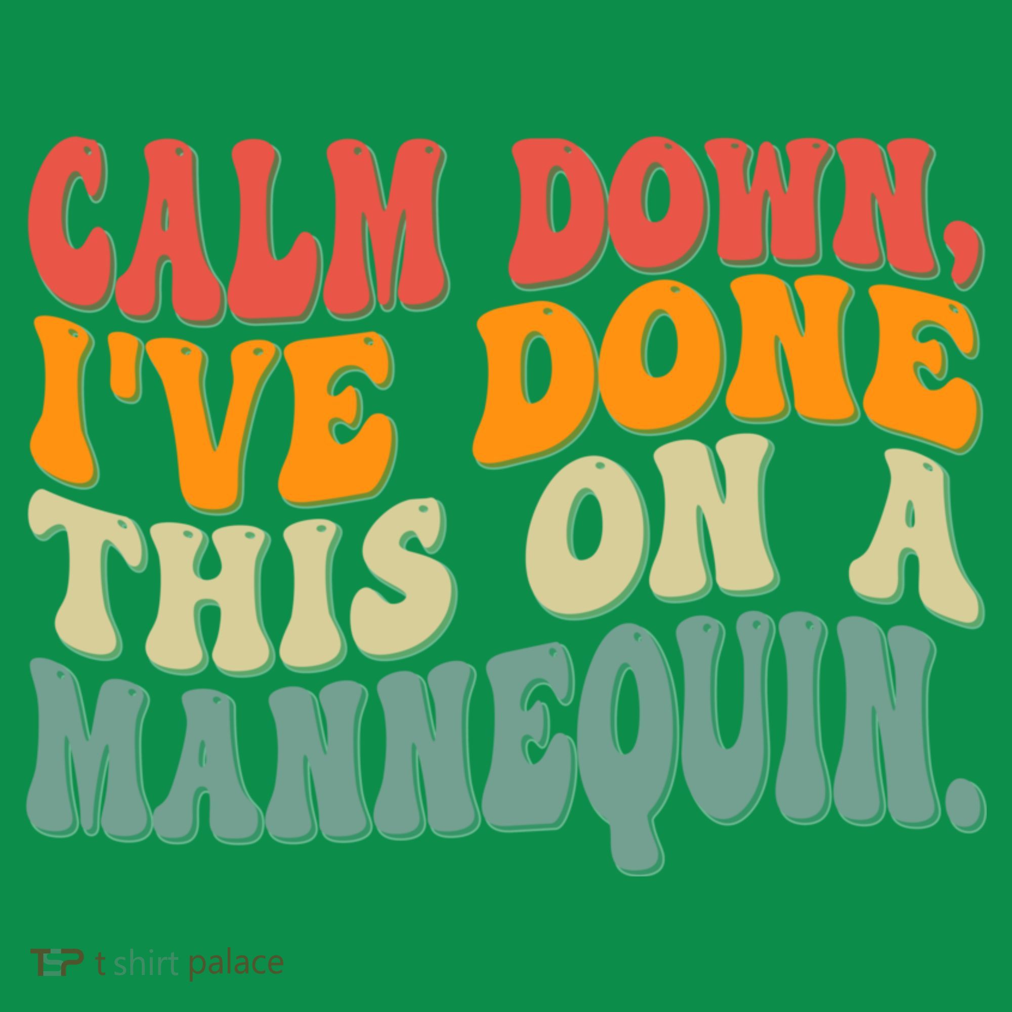 Calm Down I've Done This On A Mannequin Funny Vintage T-Shirt