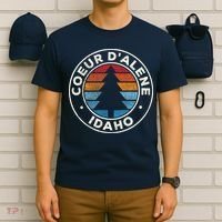 Coeur DAlene Idaho ID Vintage Graphic Retro 70s T-Shirt thumb 6