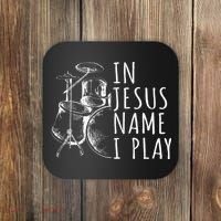 Christian Drumming In Jesus Name Play Drums Worship Drummer Coaster thumb 0