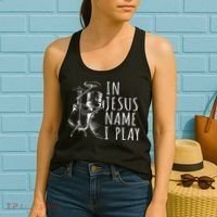 Christian Drumming In Jesus Name Play Drums Worship Drummer Women's Tank Top thumb 2