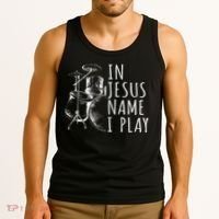 Christian Drumming In Jesus Name Play Drums Worship Drummer Tank Top thumb 3