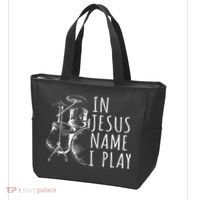 Christian Drumming In Jesus Name Play Drums Worship Drummer Tote Bag thumb 3