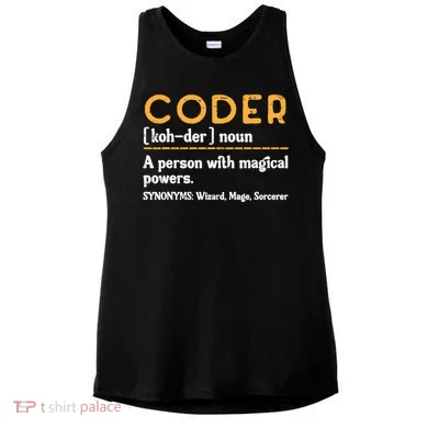 Coder Definiton It Programmer Software Developer Ladies PosiCharge Tri-Blend Wicking Tank