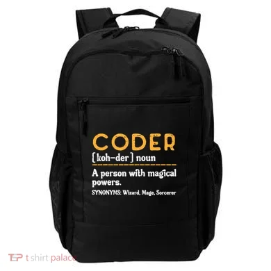 Coder Definiton It Programmer Software Developer Backpack