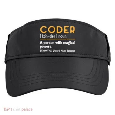 Coder Definiton It Programmer Software Developer Adult Drive Performance Visor